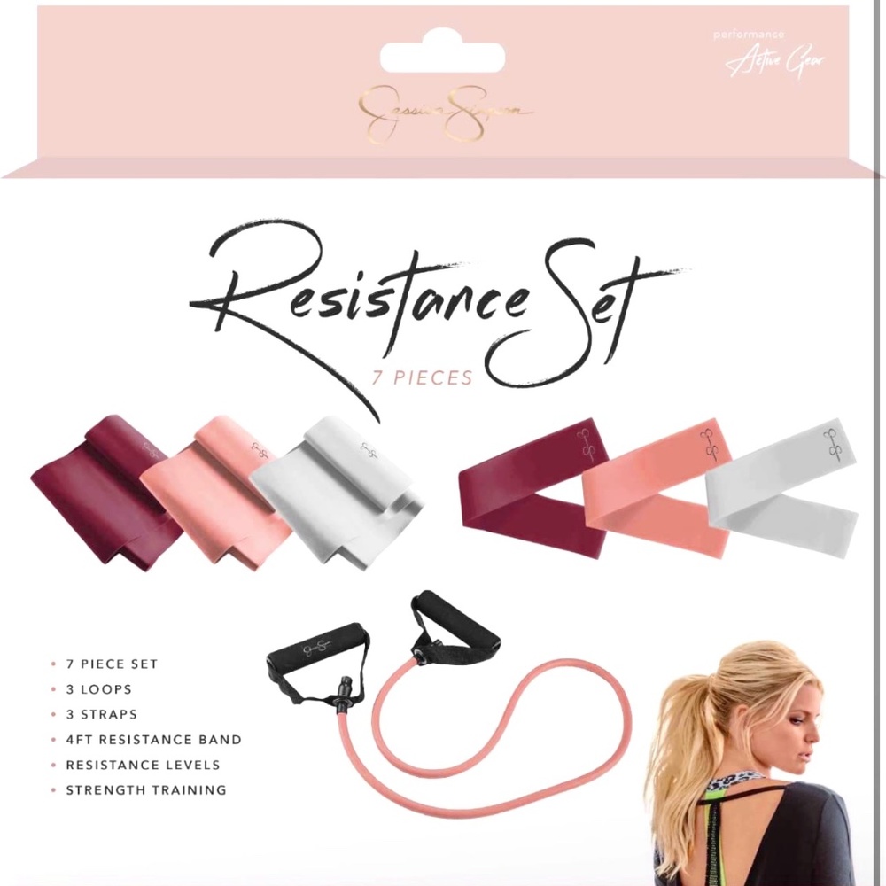 JESSICA SIMPSON RESISTANCE/ TRAVEL BAND SET